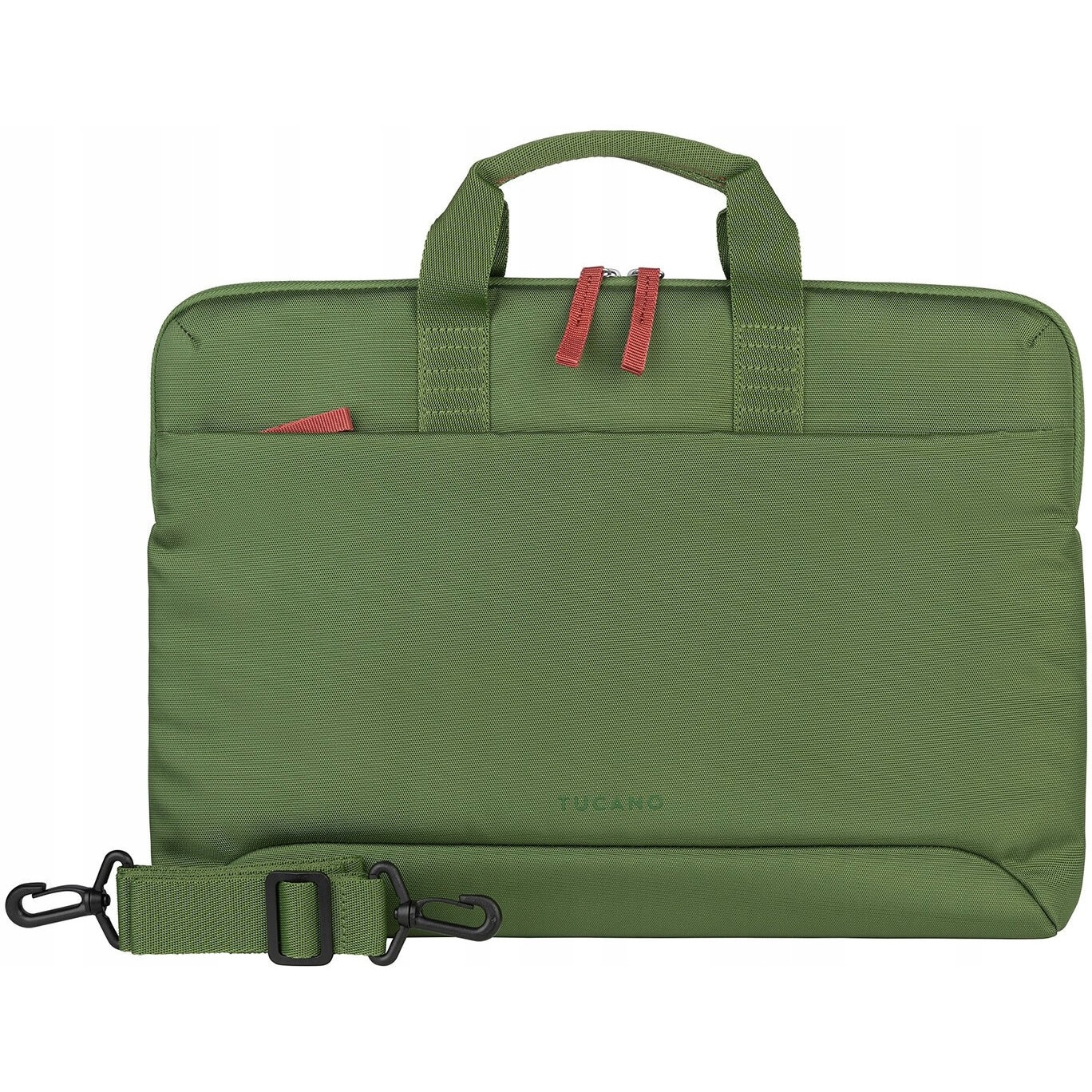 Geanta laptop Tucano Smilza 15.6 inch, verde, cu manere si curea detasabila