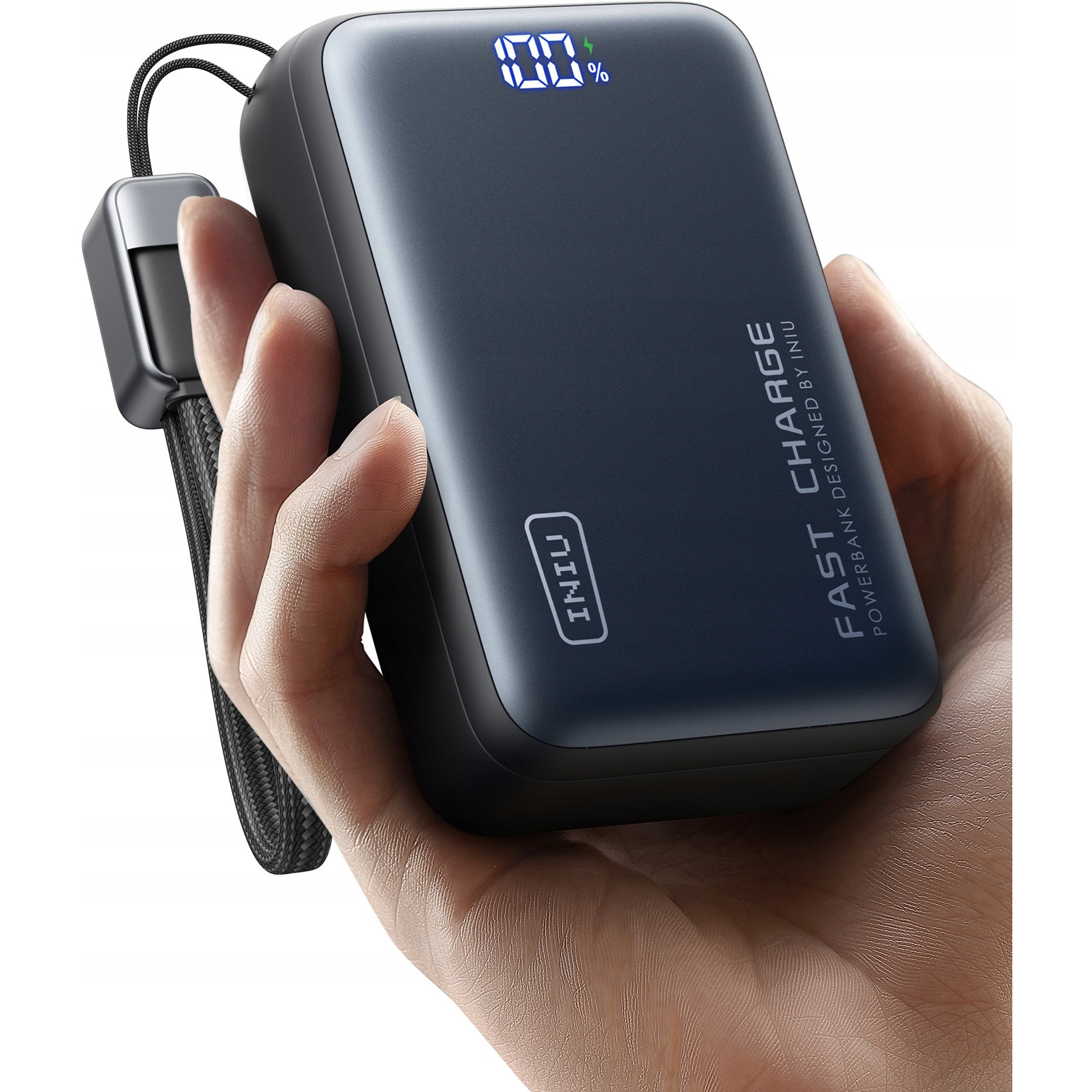 Powerbank 25000 mAh 100W, INIU, 3 porturi, negru, 110x70x36mm