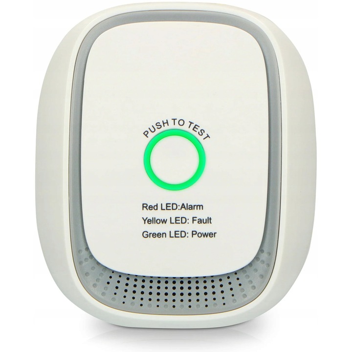 Senzor gaze naturale ALECTO GA-11, material plastic, detectie termica, culoare alb-gri, 120x90x70mm, nivel sonor 70dB, alimentare retea