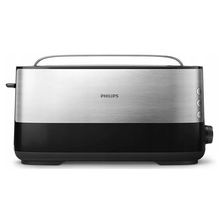 Prajitor de paine Philips Viva HD2692/90, 8 niveluri de rumenire, functie de dezghetare, negru, 950W