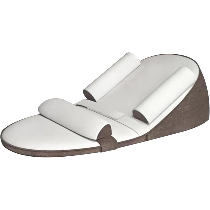 TodyJeyHo antireflux párna csecsemőknek, 90x12cm, pamut, levehető tekerccsel, barna/fehér