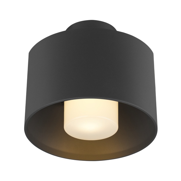 Plafoniera SLV PHOTONI CYL, negru mat, cilindric, IP65, E27