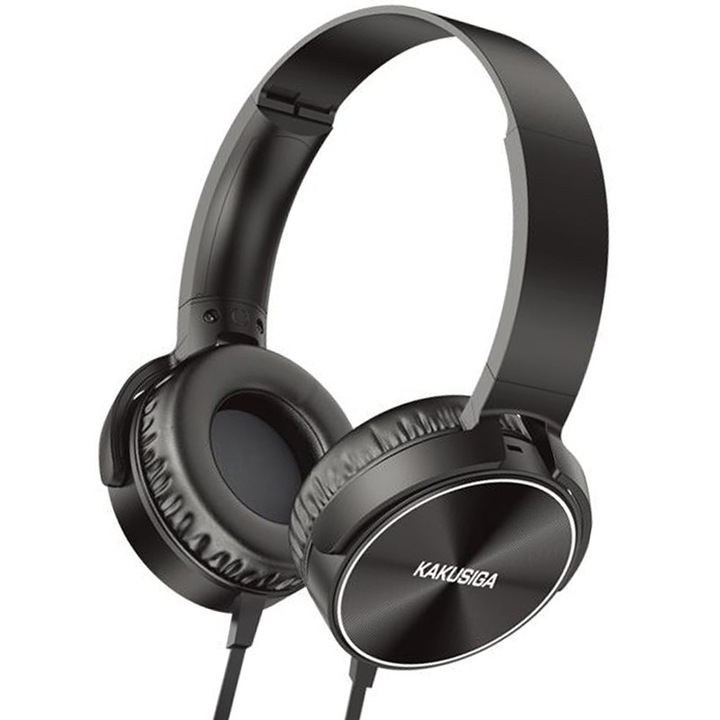 KSC-703 gamer headset, fülre illeszkedő, 1,2 m-es jack kábel, mikrofon, fekete