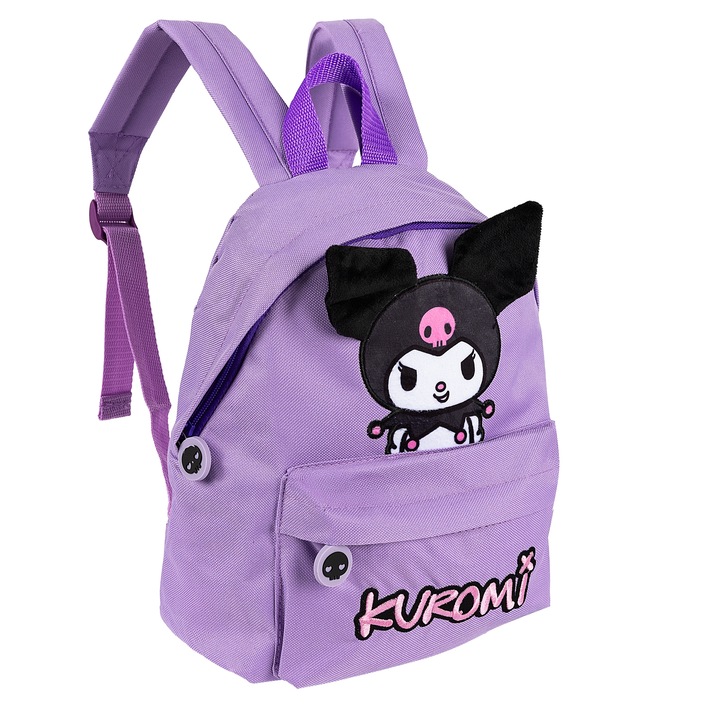 Óvodai iskolatáska, 2 rekeszes, Kuromi, 33 x 26 x 10 cm