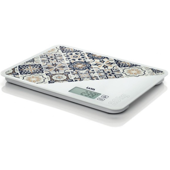 Cantar electronic de bucatarie Laica KS5021, 20 kg, maro, design mediteraneean