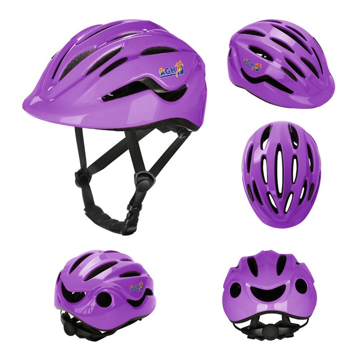 Casca pentru copii KAMUGO, Casca pentru bicicleta pentru prescoliti pentru fete si baieti in varsta de 2-8 ani, ciclism si diverse sporturi，purpuriu