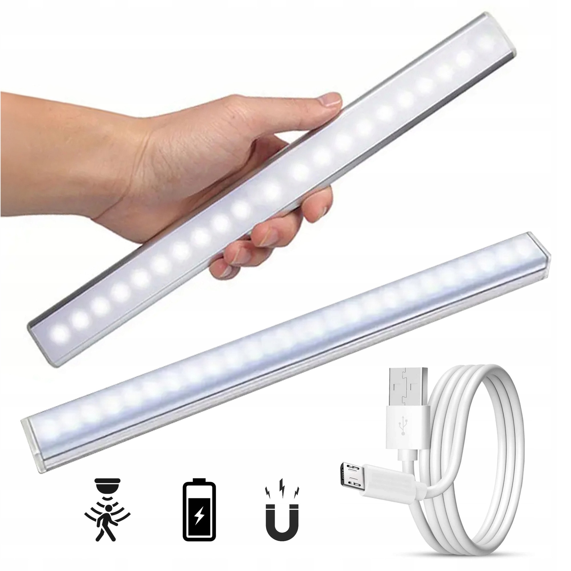 USB LED lámpa 50 cm-es mozgásérzékelős konyhaszekrény alá helyezhető ...