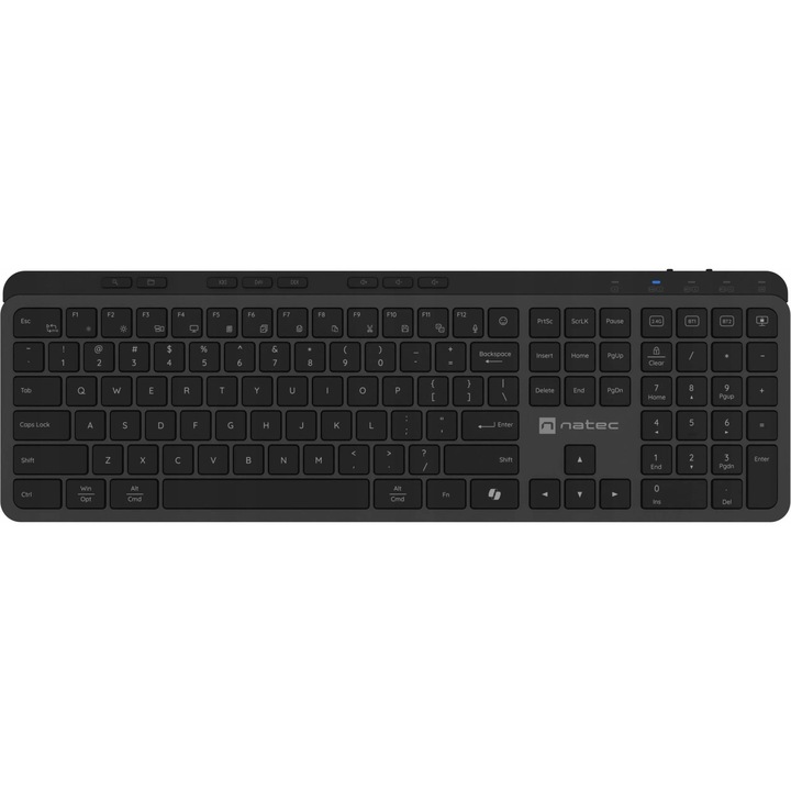 Безжична клавиатура Natec MEDUSA, Черен/сив, Bluetooth