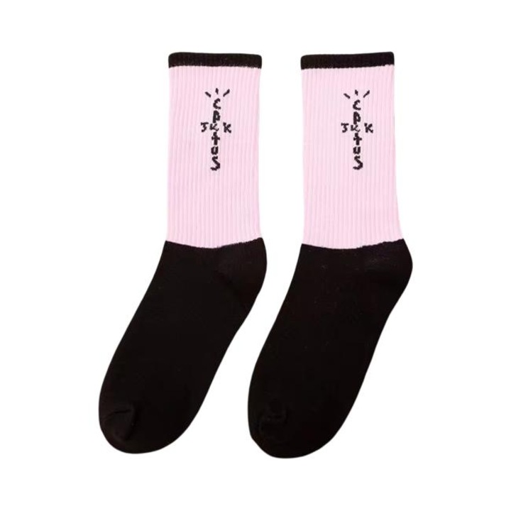 Unisex hosszu zokni, streetwear stilusu, tobbszinu, Rózsaszín