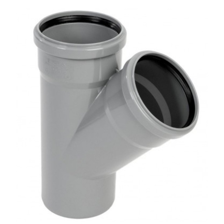 PVC cső elágazás 110X110X45°