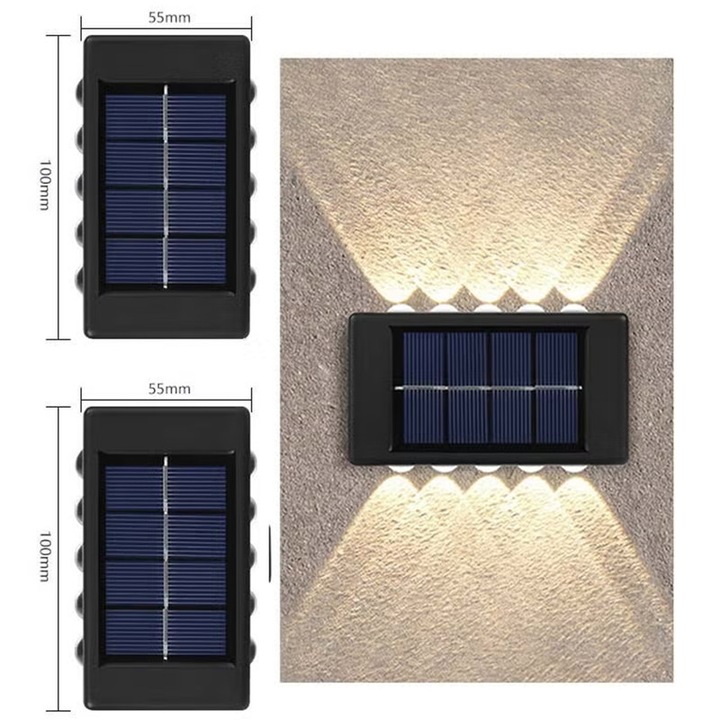 Set 2 lampi solare TodyJeyHo, LED, impermeabile IP65, 10 LED