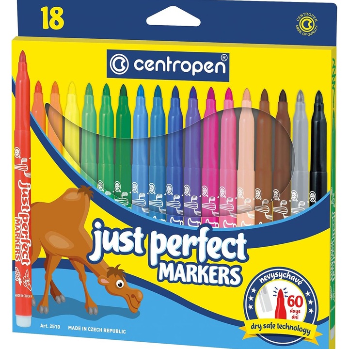 Carioci Centropen Just Perfect, set 18 culori vibrante