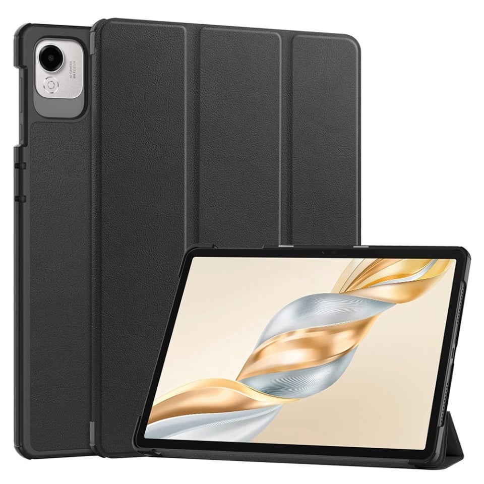 Husa tableta pentru Honor Pad X9a / X9 / X8 Pro / X9 Pro, SKYDDAR INNOVATION, cu suport Multi-Unghi si functie Sleep/Wake, FoldPro, Negru, set cu sticker