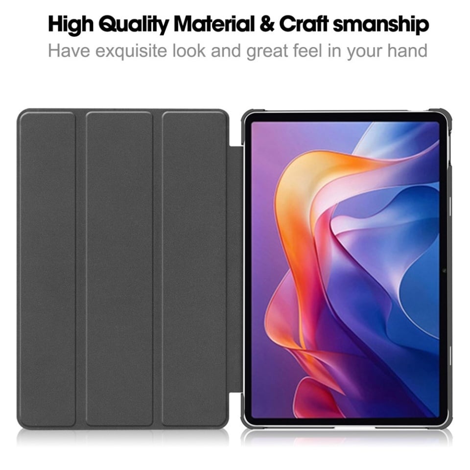 Husa tableta pentru Xiaomi Redmi Pad 2, SKYDDAR INNOVATION, cu suport Multi-Unghi si functie Sleep/Wake, FoldPro, Starry night, set cu sticker