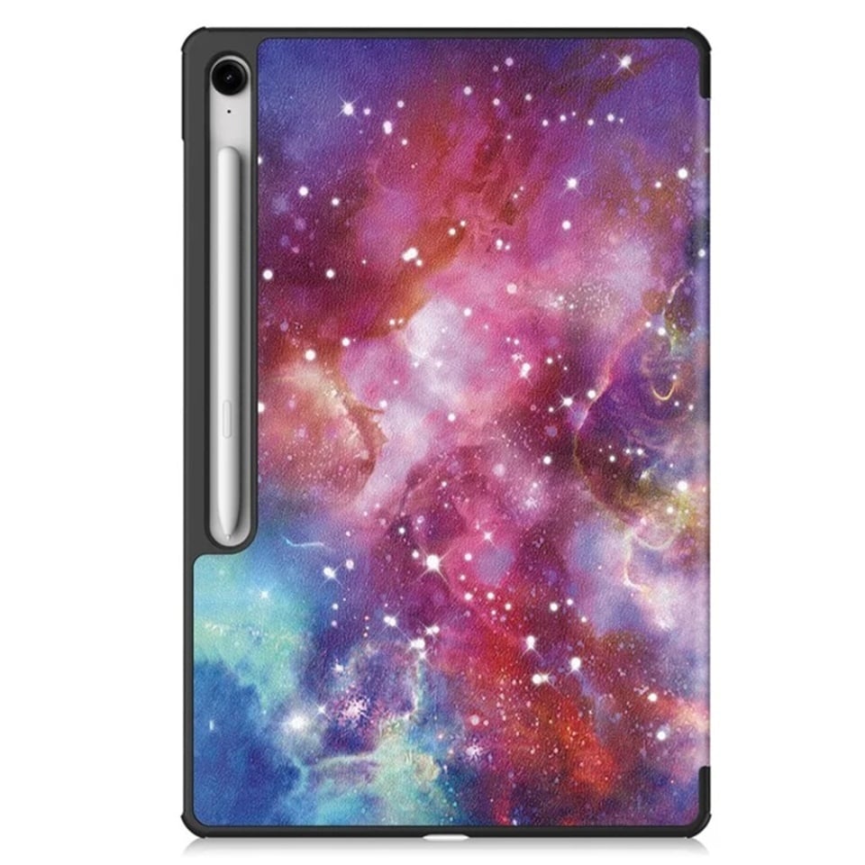 Husa tableta pentru Samsung Galaxy Tab S10 FE Plus, SKYDDAR INNOVATION, cu suport Multi-Unghi si functie Sleep/Wake, FoldPro, Galaxy, set cu sticker