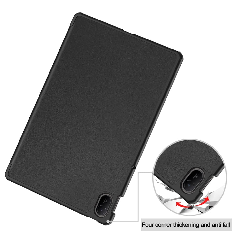 Husa tableta pentru Huawei MatePad SE 11, SKYDDAR INNOVATION, cu suport Multi-Unghi si functie Sleep/Wake, FoldPro, Negru, set cu sticker