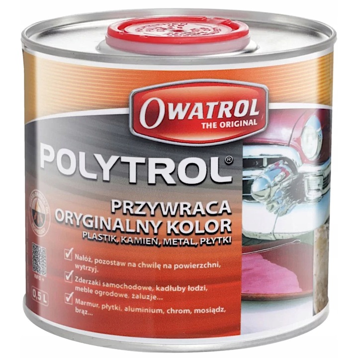 Owatrol Polytrol 500ml - szín- és fényvisszaállító készítmény, korrózióvédelem fémre és műanyagra