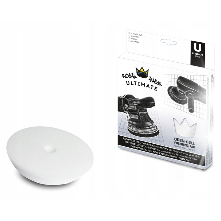 Кофа за мелница, Royal Pads, Ultimate Cut, бяла, 150 мм, комплект