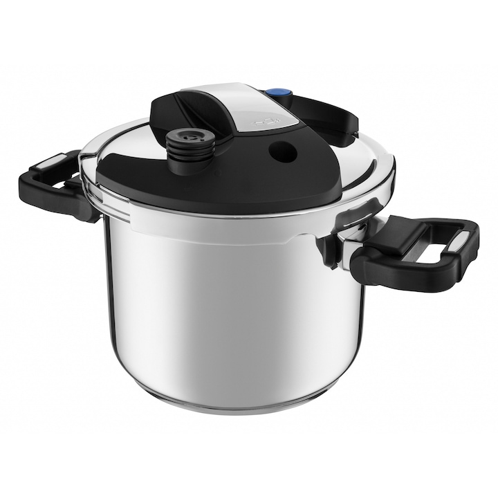 Ambition Kitchen Pro 6 literes kukta, rozsdamentes acél, összecsukható fogantyúk, folyadékmérő kapacitás