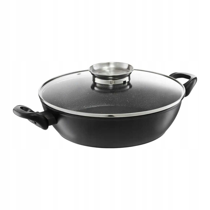 Ambition mély lábas, 28 cm, alumínium, teflon, 3,5 l, fekete