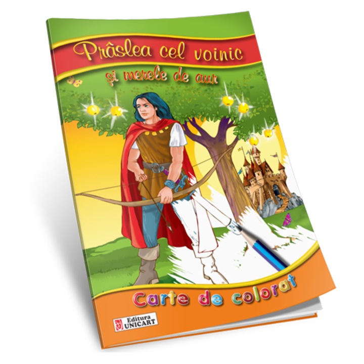 Praslea cel voinic si merele de aur - Carte de colorat A5