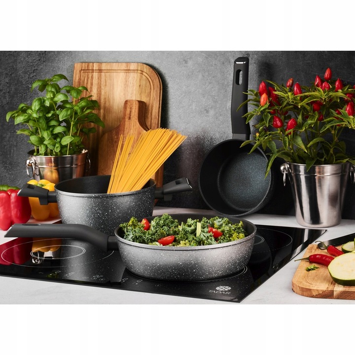 Konighoffer Grigio serpenyő 44,5x25x8cm, tapadásmentes, indukciós, szürke