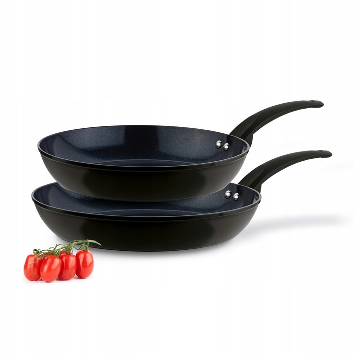 Комплект керамични тигани Konighoffer Triste 24/28 см, черни, за индукция и газ
