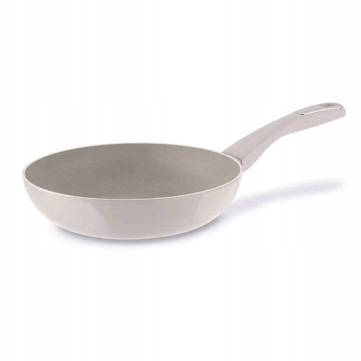 Индукционен мраморен тиган Konighoffer Tierra Beige 28 см, алуминий, незалепващо покритие, термоустойчиви дръжки