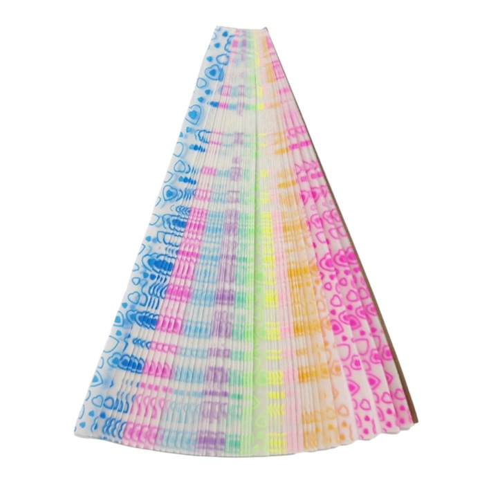 Set 70 benzi din hartie pentru origami, diverse culori, 22CM