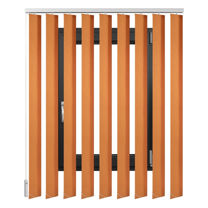 Jaluzele Verticale Textile, Jeny, Portocaliu, L 185 cm X H 110 cm, MC&A