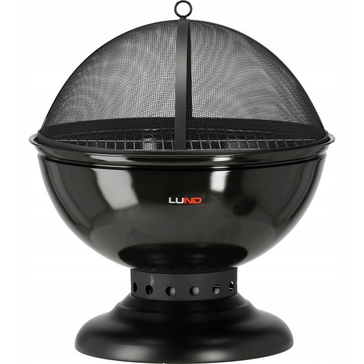 Foc de gradina din otel, 54 cm, cu gratar si functie de gratar, LUND