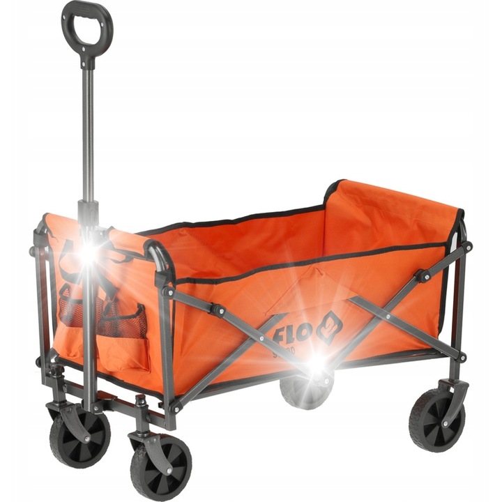 Сгъваема транспортна количка Flo, 70 кг, 75x48x86 см, материал 600D Oxford, въртящи се колела