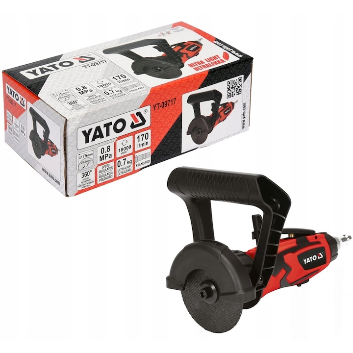 Pneumatikus vágó Yato 75 mm, 0,8 MPa, 170 l/perc, kompozit