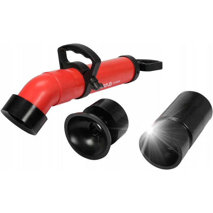 Pompa de aspiratie canalizare Yato, set 3 capete, ABS, 2.9 kg