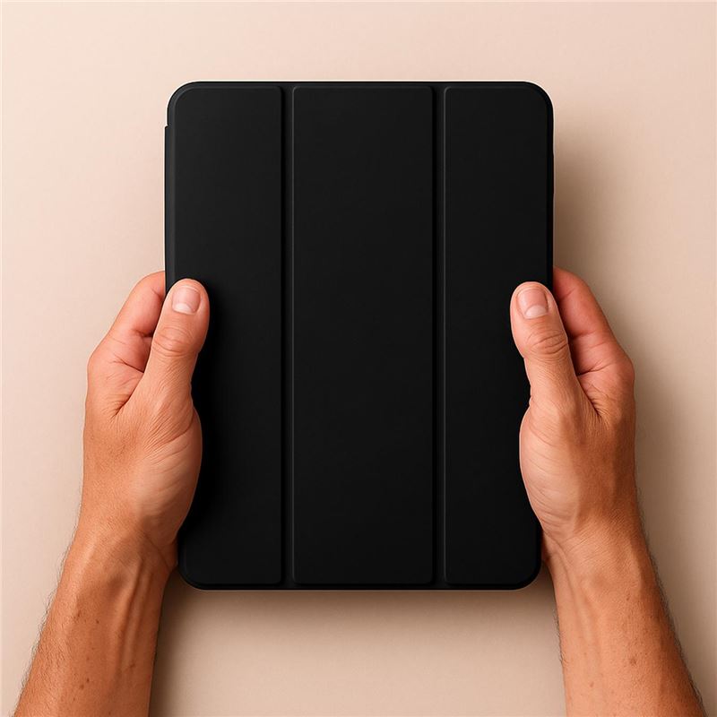 Husa flip cover Pipetto Tri-Folio compatibila cu iPad (A16) / iPad 2022, Black