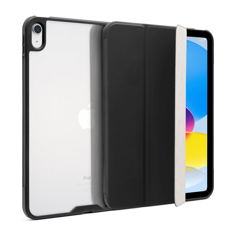 Husa flip cover Pipetto Tri-Folio compatibila cu iPad (A16) / iPad 2022, Black