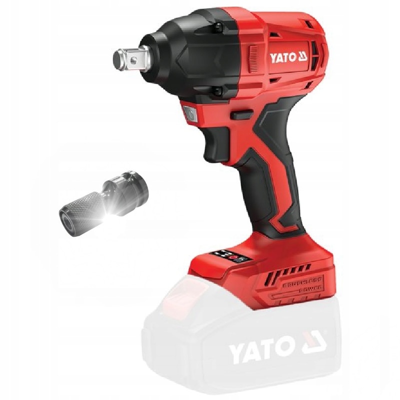 Cheie impact 1/2'' YATO 18V 350Nm, fara perii, cu adaptor 1/2'' la