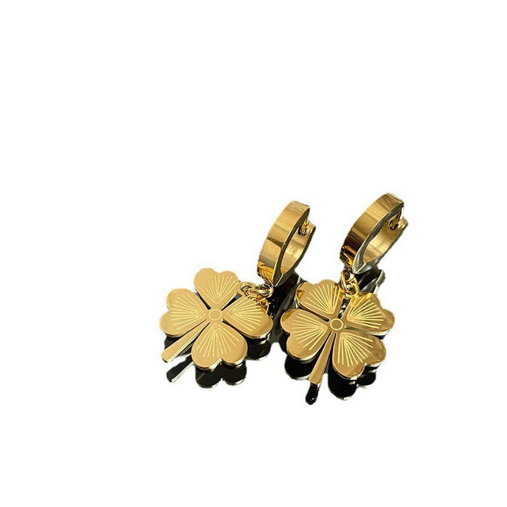 Fülbevaló, Rozsdamentes acél / 18 K arany, Egyszerű design, Női, Arany