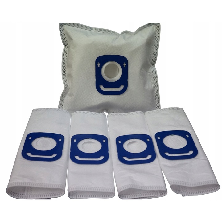 Set saci filtranti sintetici pentru aspirator Tefal TW6383 Silence Force Compact 4A, 20 bucati, filtrare eficienta, rezistenta la rupere