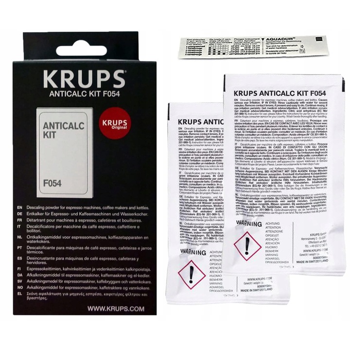 Detartrant pentru espressor Delonghi/Saeco/Siemens, Krups, 2x40g