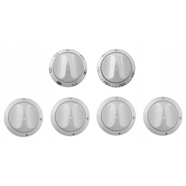 Set capacuri pentru oale MASTERCOOK DYNAMIC, 6 bucati, alb, 49x6mm