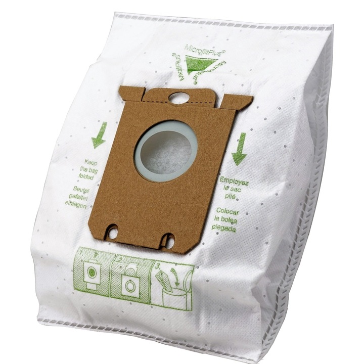 Set 5 saci filtranti MICROBAG pentru aspirator PHILIPS PERFORMER ACTIVE FC8662/91, antialergici, 4 straturi, made in Germany