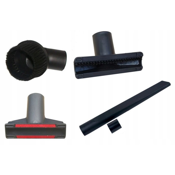 Set accesorii aspirator pentru Karcher WD2 WD3 WD4 WD5 WD6, 4 piese, culoare neagra, sistem de prindere 35mm/32mm