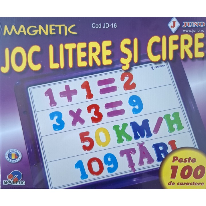 Магнитна игра с букви и цифри, 100 знака