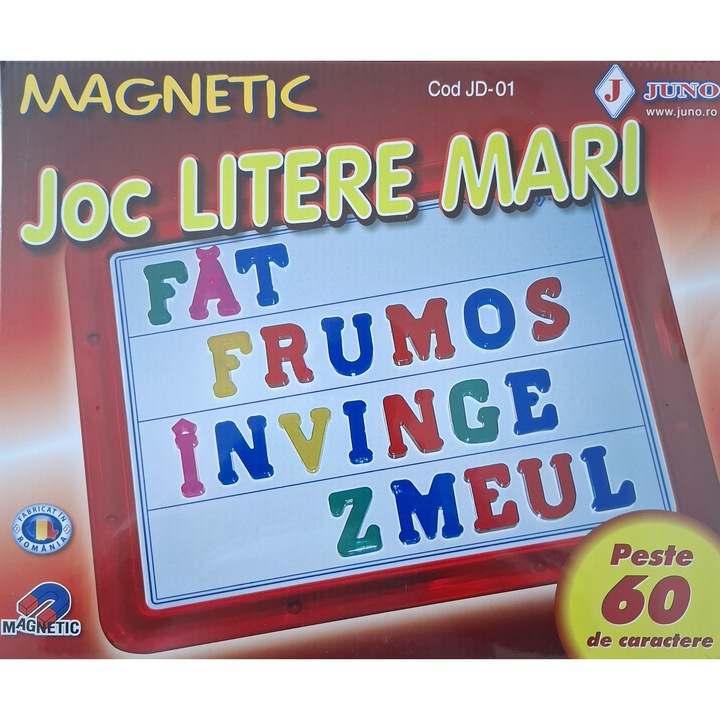 Joc magnetic litere mari, 60 caractere
