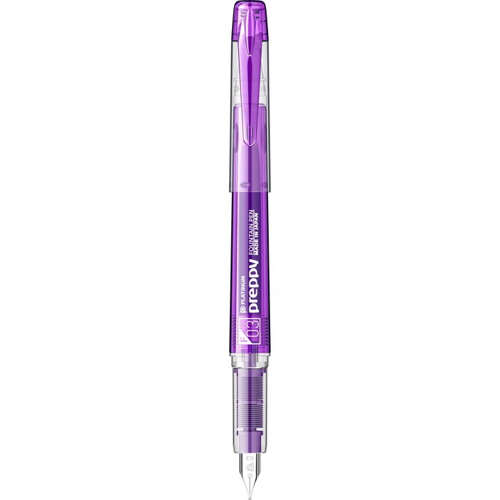 Stilou Platinum Preppy Violet, penita 0.3 F