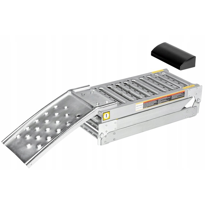 Мобилна рампа Euro Craft, комплект от 2 части, 200x26 см, товароносимост 500 кг, сгъваема стоманена конструкция