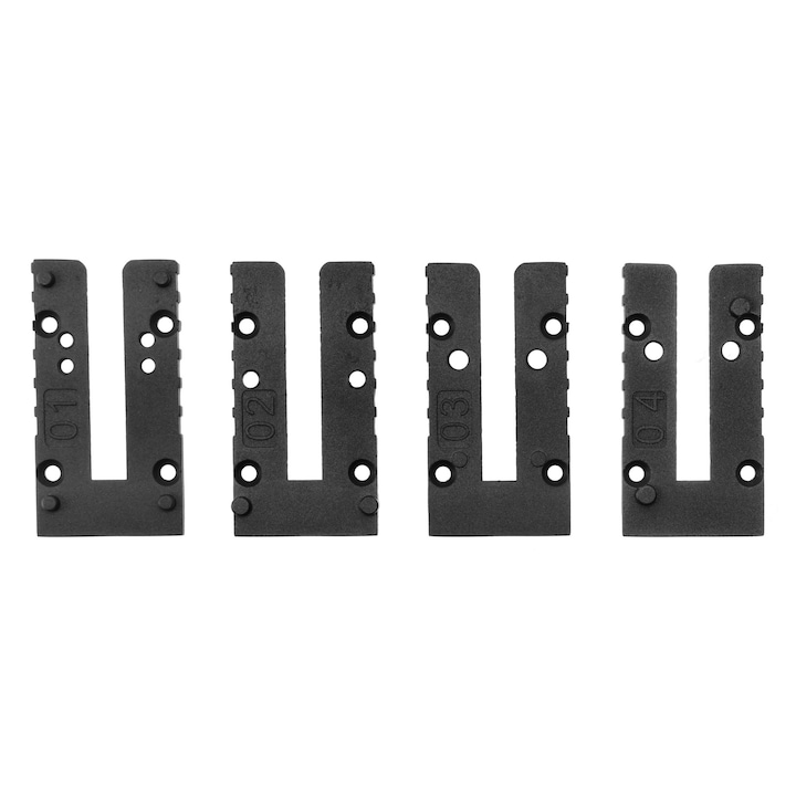 Set 4 adaptoare montaj Umarex pentru colimator Glock MOS 17, 19, metal