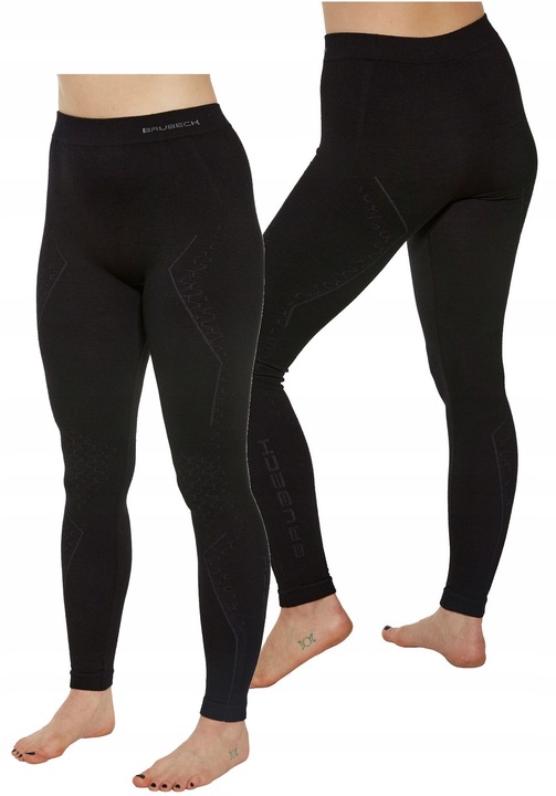 Colanti termici Brubeck Extreme Merino, negri, lana, pentru femei