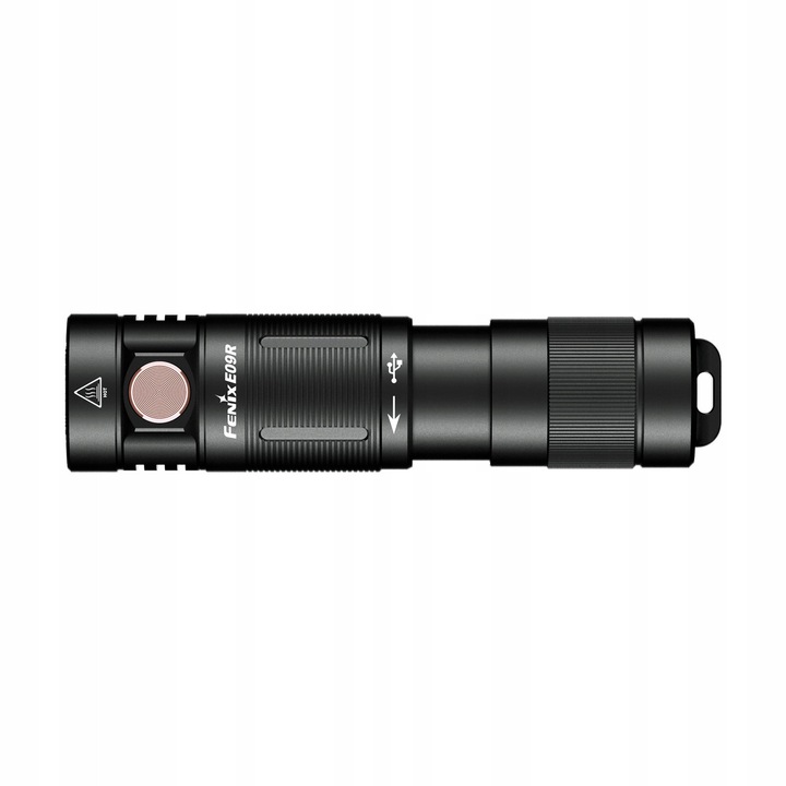 Фенерче Fenix E09R, 600 лумена, USB-C, 5 режима, 79x19 мм, алуминий